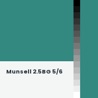 Color chip: Munsell 2.5BG 5/6