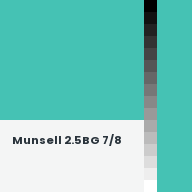 Color chip: Munsell 2.5BG 7/8