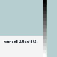 Color chip: Munsell 2.5BG 8/2