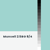 Color chip: Munsell 2.5BG 8/4