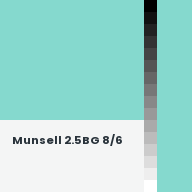 Color chip: Munsell 2.5BG 8/6