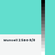 Color chip: Munsell 2.5BG 8/8