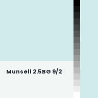 Color chip: Munsell 2.5BG 9/2