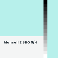 Color chip: Munsell 2.5BG 9/4