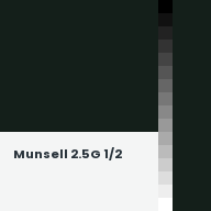 Color chip: Munsell 2.5G 1/2