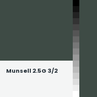 Color chip: Munsell 2.5G 3/2