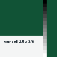Color chip: Munsell 2.5G 3/6