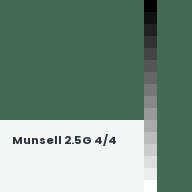 Color chip: Munsell 2.5G 4/4