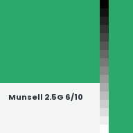 Color chip: Munsell 2.5G 6/10