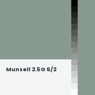Color chip: Munsell 2.5G 6/2