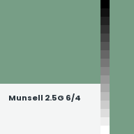 Color chip: Munsell 2.5G 6/4