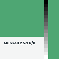 Color chip: Munsell 2.5G 6/8