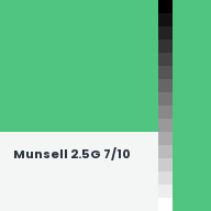 Color chip: Munsell 2.5G 7/10