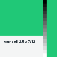 Color chip: Munsell 2.5G 7/12
