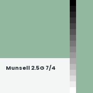 Color chip: Munsell 2.5G 7/4