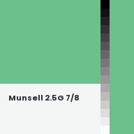 Color chip: Munsell 2.5G 7/8