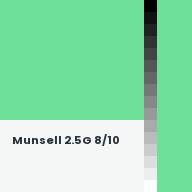 Color chip: Munsell 2.5G 8/10