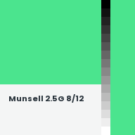 Color chip: Munsell 2.5G 8/12
