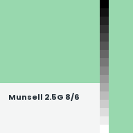 Color chip: Munsell 2.5G 8/6