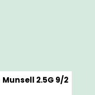 Color chip: Munsell 2.5G 9/2