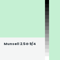 Color chip: Munsell 2.5G 9/4