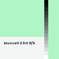 Color chip: Munsell 2.5G 9/6