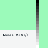 Color chip: Munsell 2.5G 9/8