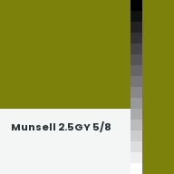 Color chip: Munsell 2.5GY 5/8