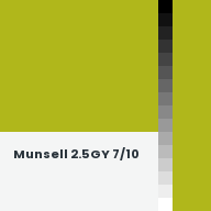 Color chip: Munsell 2.5GY 7/10