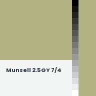 Color chip: Munsell 2.5GY 7/4