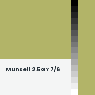 Color chip: Munsell 2.5GY 7/6