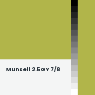 Color chip: Munsell 2.5GY 7/8