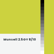 Color chip: Munsell 2.5GY 8/10