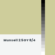 Color chip: Munsell 2.5GY 8/4