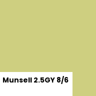 Color chip: Munsell 2.5GY 8/6