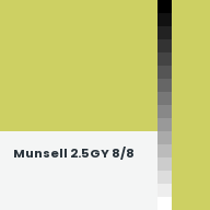 Color chip: Munsell 2.5GY 8/8