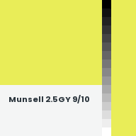 Color chip: Munsell 2.5GY 9/10