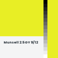 Color chip: Munsell 2.5GY 9/12