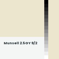 Color chip: Munsell 2.5GY 9/2