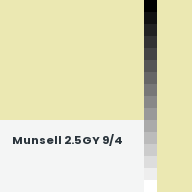 Color chip: Munsell 2.5GY 9/4
