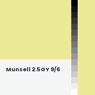 Color chip: Munsell 2.5GY 9/6