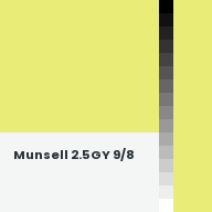 Color chip: Munsell 2.5GY 9/8