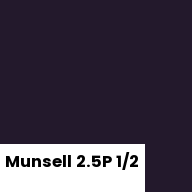 Color chip: Munsell 2.5P 1/2