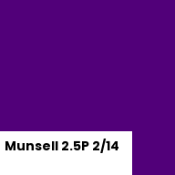 Color chip: Munsell 2.5P 2/14