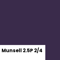 Color chip: Munsell 2.5P 2/4