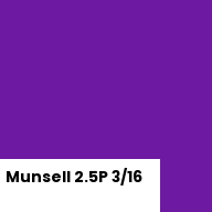 Color chip: Munsell 2.5P 3/16