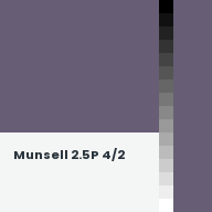 Color chip: Munsell 2.5P 4/2