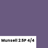 Color chip: Munsell 2.5P 4/4