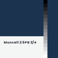Color chip: Munsell 2.5PB 2/4