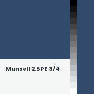 Color chip: Munsell 2.5PB 3/4